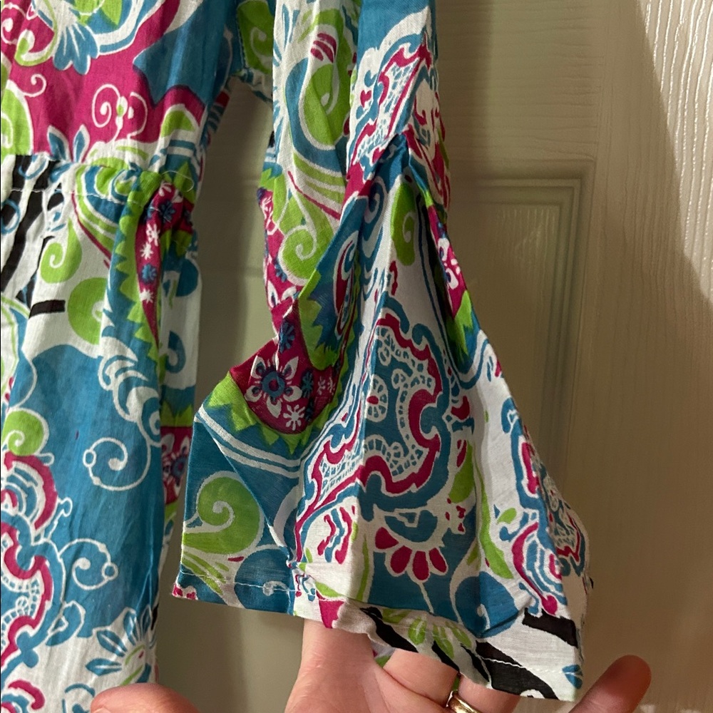 Colorful Paisley Swim Coverup - Picture 4 of 7